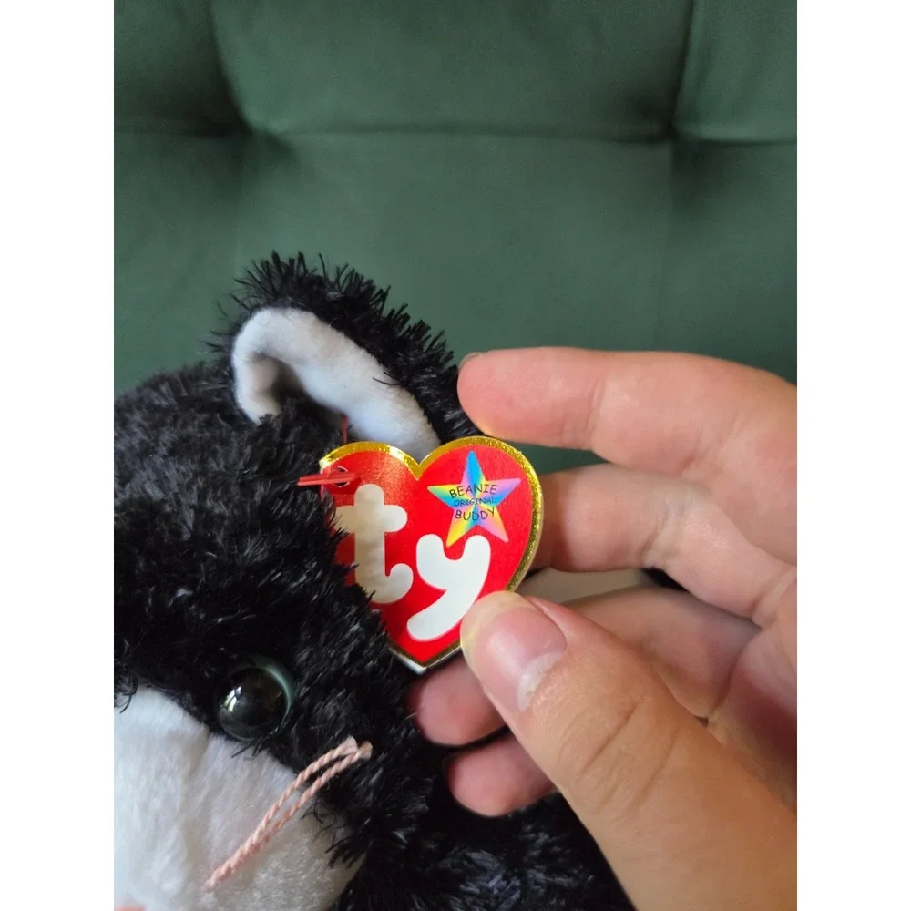 Ty Beanie Buddies 2004 Booties Black White Tuxedo Cat Plush 12'' With Tags